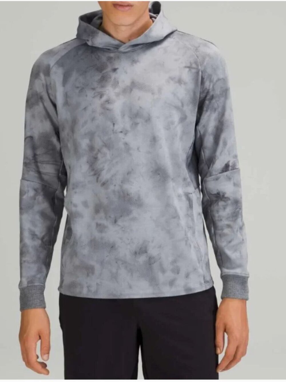 Lululemon Textured Tech Hoodie Diamond Dye Rhino Grey Anchor Size Medium